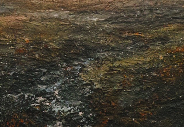 Dusk Across Burbage Moor 120x80cm Mixed Media on Canvasm