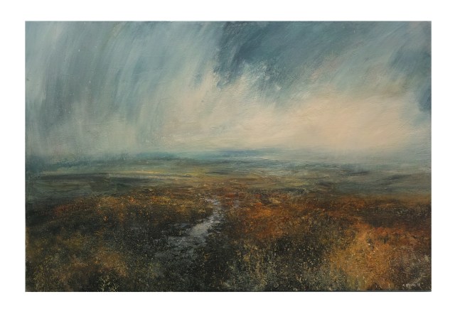 Footpath Aross Alport Moor 150x100cm Mixed Media on Canvas
