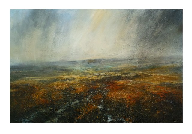Clearing Shower Over Kinder Scout 150cm x 100cm Mixed Media on Canvas £2750m