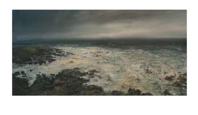120x60cm Mixed Media on Canvas Westerly Gale Clodgy Point £1550
