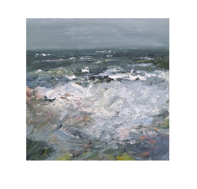 25x25cm Acrylic on Canvas Wave Study Two £250