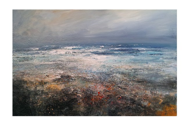 120cm x 80cm Shower at sea from Clodgy Point St Ives £1450